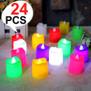 6425 24Pcs Festival Decorative - LED Tealight Candles | Battery Operated Candle Ideal for Party, Wedding, Birthday, Gifts (Multi Color) 