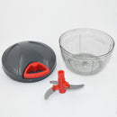 7032 Multipurpose Manual Hand  Chopper with Storage Lid - 400ml (Grey Color)