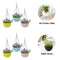 4708 Plastic Hanging Flower Pot and Flower Pot with Chain (6 Pc)