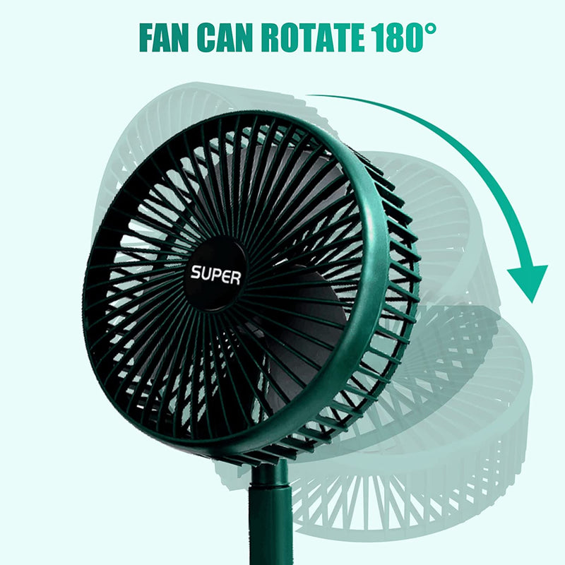4613 Telescopic Electric Desktop Fan, Height Adjustable, Foldable & Portable for Travel/Carry | Silent Table Top Personal Fan for Bedside, Office Table 