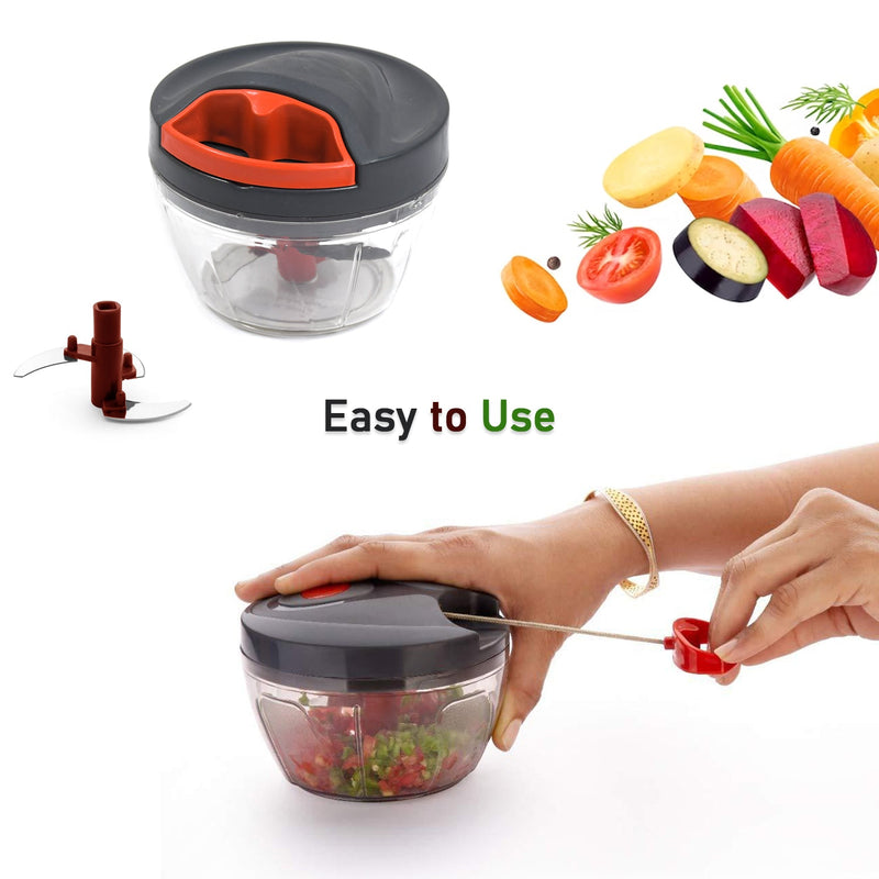 2913b Chopper with 3 Blades for Effortlessly Chopping Vegetables and Fruits for Your Kitchen (brown box) 