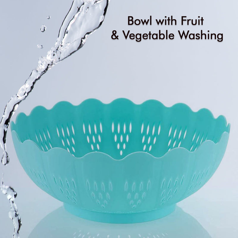 2459A ABSOLUTE PLASTIC ROUND REVOLVING FRUIT AND VEGETABLE BOWL 