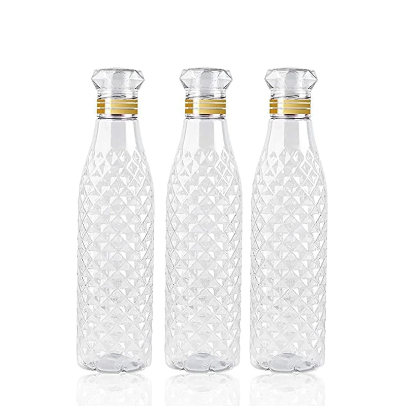 7116  Water Bottle With Diamond Cut Used By Kids, Children's  ( 3 pcs ) 