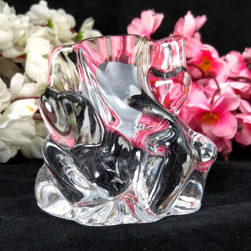 1195 Crystal Glass Ganesha Idol for Home, Office and Car Dashboard - 