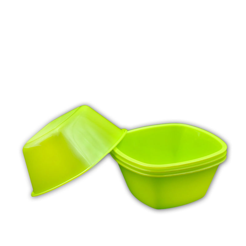 2427 Square Plastic Bowl For Serving Food (Pack of 4) - 