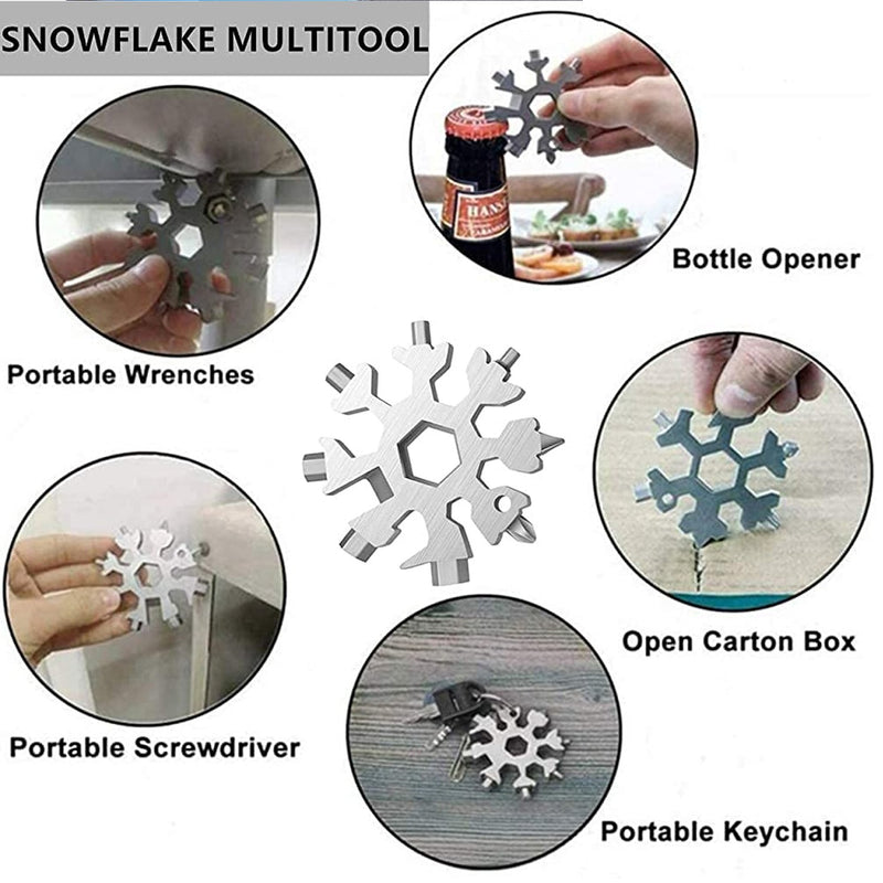 1787 Snowflake Multi-Tool Stainless Steel Snowflake Bottle Opener | your brand