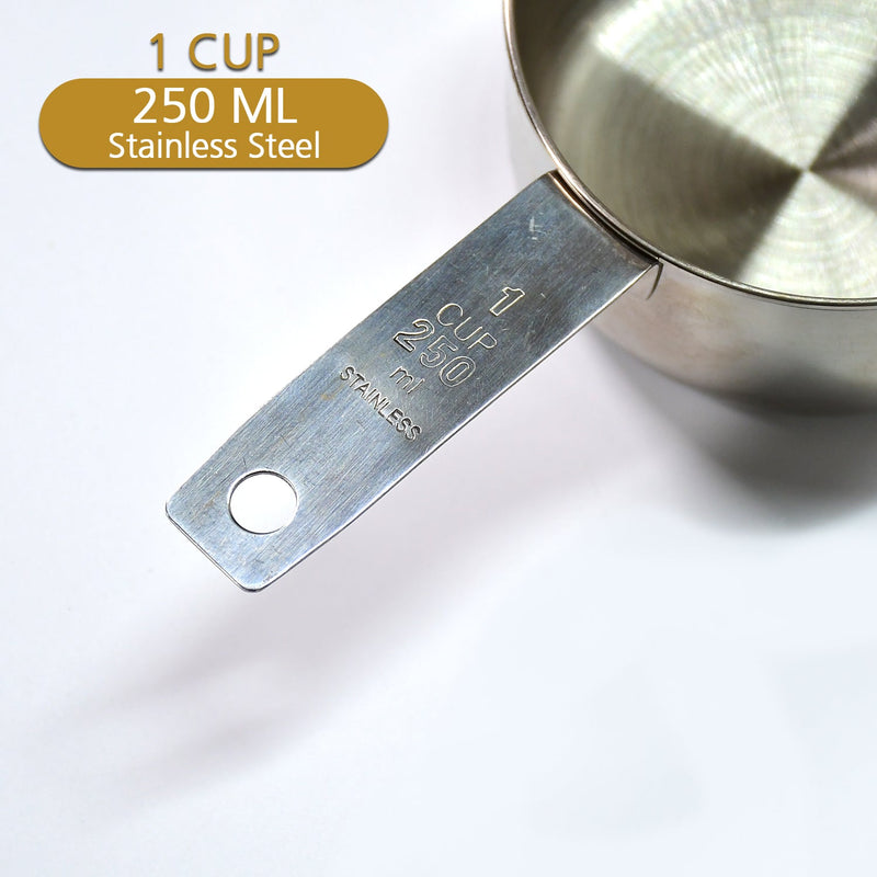 2111 Oil Measuring Cup Stainless Steel. Measuring Cup with Handles. 1Pc 250Ml 