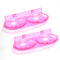 7646 round Shape Clear Soap Dish Holder for Bathroom and Kitchen ( Pack of 2 ) 