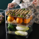 5248A REFRIGERATOR ORGANIZER BINS STACKABLE FRIDGE ORGANIZERS FOR FREEZER, KITCHEN, CABINETS BOX 