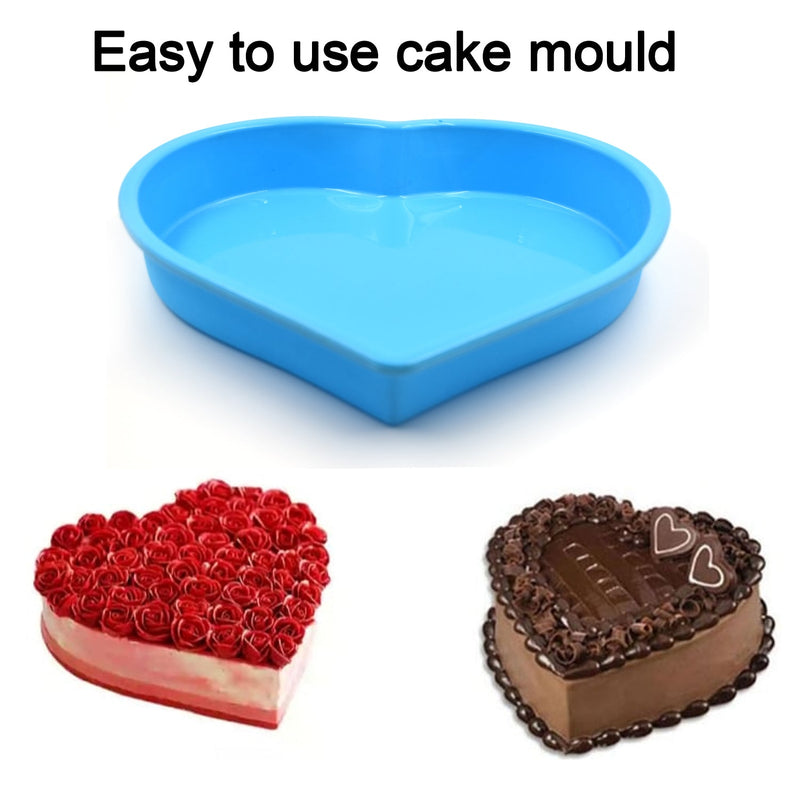 8064 Silicone Heart Shape Silicone Bakeware Cake Mold Cupcake/Muffin Mould  (Pack of 1)