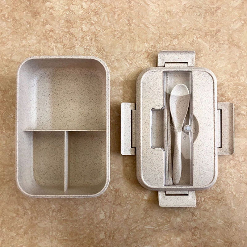 2809 Lunch Box 3Cells Plastic Liner Lunch Container, Portable Tableware Set for Kid Adult Student Children Keep Food Warm. 