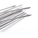 2878 Stainless Steel Double Prongs Roasting Stick BBQ Barbecue Fork Kebab Skewers Wooden Handle 