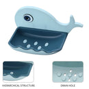 4047A Fish Shape Double Layer Adhesive Waterproof Wall Mounted Soap Bar Holder Stand Rack for Bathroom Shower Wall Kitchen 