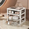 1143 Cartoon Desktop Storage Box Transparent Small Drawer Desk Plastic Mini Storage Box Rabbit Stationery Storage Box 
