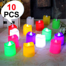 6429 10PCS FESTIVAL DECORATIVE - LED TEALIGHT CANDLES | BATTERY OPERATED CANDLE IDEAL FOR PARTY. 