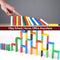 4439B 100PC DOMINO BLOCKS SET MULTICOLOR WOODEN TOY BUILDING INDOOR GAME TOY 