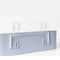 4058A BATHROOM KITCHEN SHELF PLASTIC WALL STORAGE ORGANIZER WITH 6 HOOKS WITHOUT DRILL SELF ADHESIVE AND MAGIC STICKER 