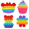 4752A Mix Pattern Rainbow Color Push Pop Bubble Fidget Sensory Toy 