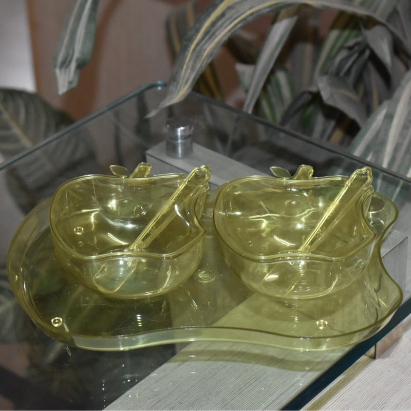 2752 Apple Shape Tray Bowl Used For Serving Snacks And Various Food Stuffs. freeshipping - yourbrand