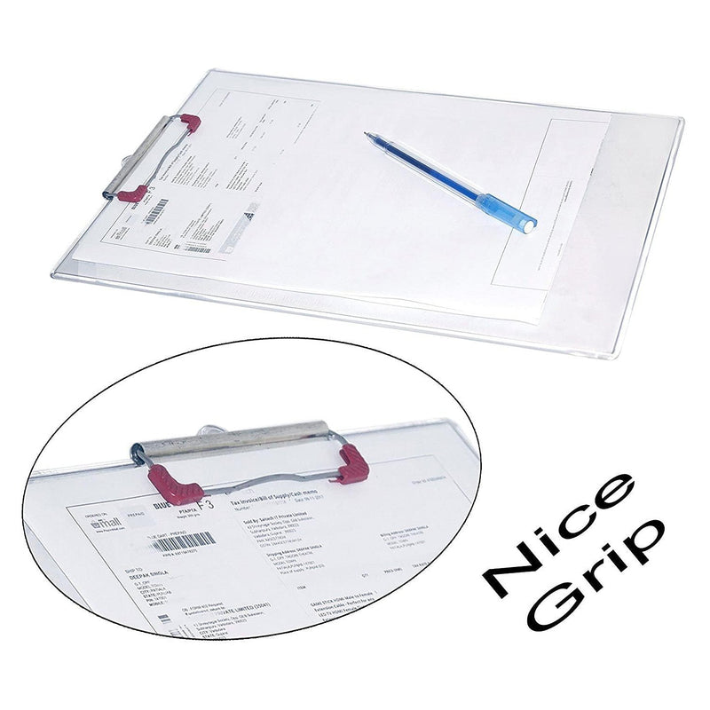 4080 Transparent Premium Exam Pad Best for Students in All Exams Unbreakable Flexible Board with a Centimeter Measuring Side Pad For School & Exam Use 