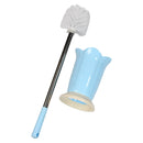 4673 Premium Toilet Plastic Brush with Holder Stand Western and Indian Toilet Bathroom Cleaning 