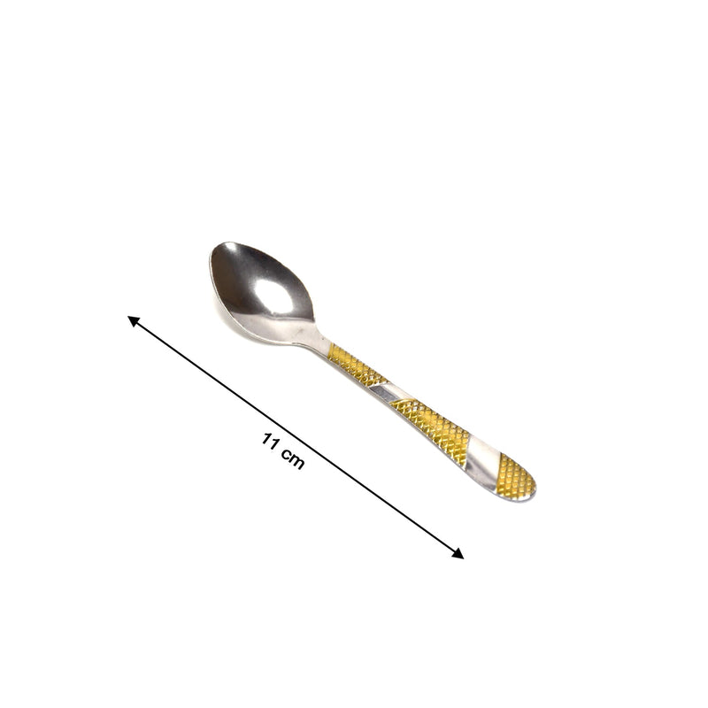 2360 Stainless Steel Spoons Set of 6pc Small Spoons. Tiny Spoons for Coffee, Tea, Sugar, & Spices. 