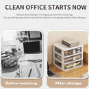 1143 Cartoon Desktop Storage Box Transparent Small Drawer Desk Plastic Mini Storage Box Rabbit Stationery Storage Box 