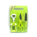 2844 Kitchen Knife Plastic Chopping Board Scissor Ideal Accessory Cut Board red Wine (Set of 5) 