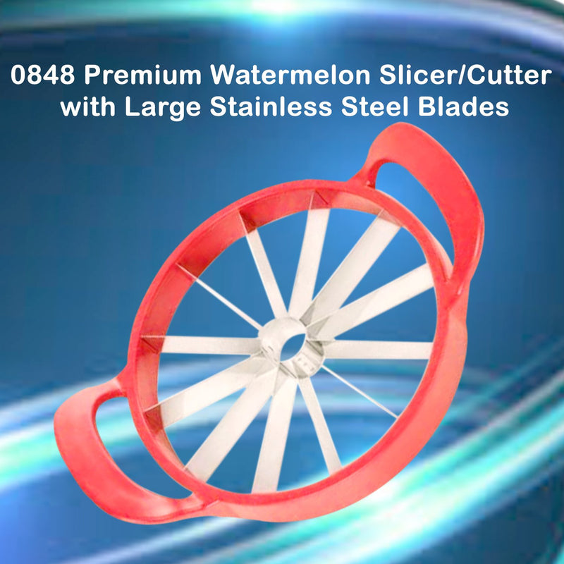 0848 Premium Watermelon Slicer/Cutter with Large Stainless Steel Blades 