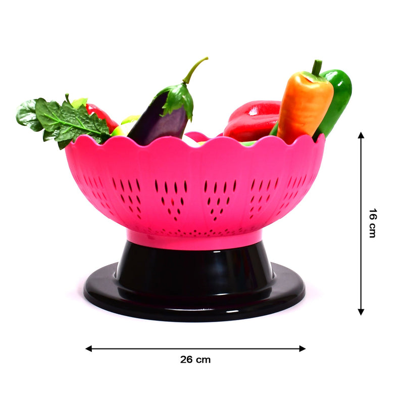 2459A ABSOLUTE PLASTIC ROUND REVOLVING FRUIT AND VEGETABLE BOWL 