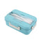 2809 Lunch Box 3Cells Plastic Liner Lunch Container, Portable Tableware Set for Kid Adult Student Children Keep Food Warm. 