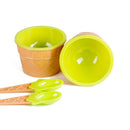 5320 Ice-Cream Waffle Spoon Bowel Cup Set | Premium ice Cream Set | Ice-Cream Bowel with Spoon 2pc Couple Bowl Set 