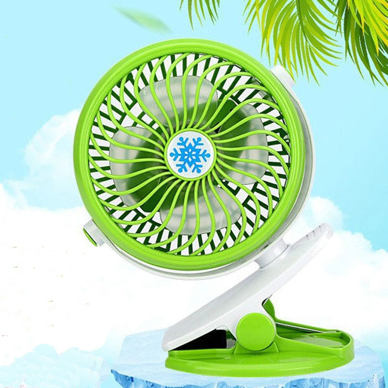 4824 USB Rechargeable Clip Desktop Table Fan Mini Portable Clamp Fan 360degree Rotating