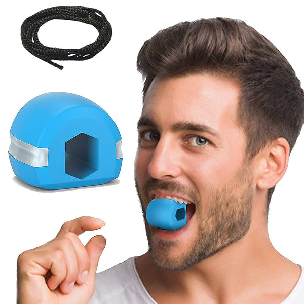 6128 DARK BLUE JAW EXERCISER USED TO GAIN SHARP AND CHISELLED JAWLINE EASILY AND FAST. 