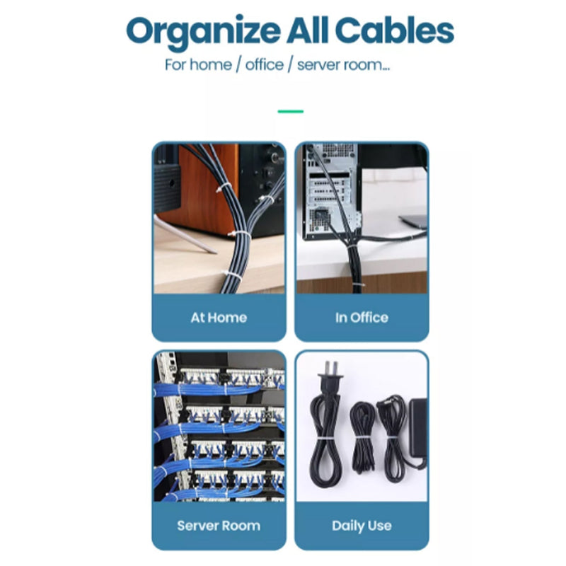 9019 100 Pc Cable Zip Ties used in all kinds of wires to make them tied and knotted etc.  