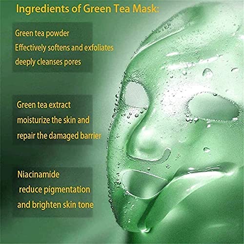 1205 Green Tea Purifying Clay Stick Mask Oil Control Anti-Acne Eggplant Solid Fine, Portable Cleansing Mask Mud Apply Mask, Green Tea Facial Detox Mud Mask 