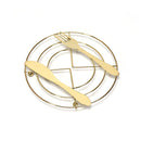 2479 Hot Pot Stand Stainless Steel Heat Resistant Round Table Ring 