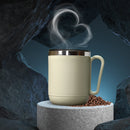 8137 Ganesh Premium Stainless Steel Coffee Mug with heat resistant mug lid. Approx 400Ml mug. 