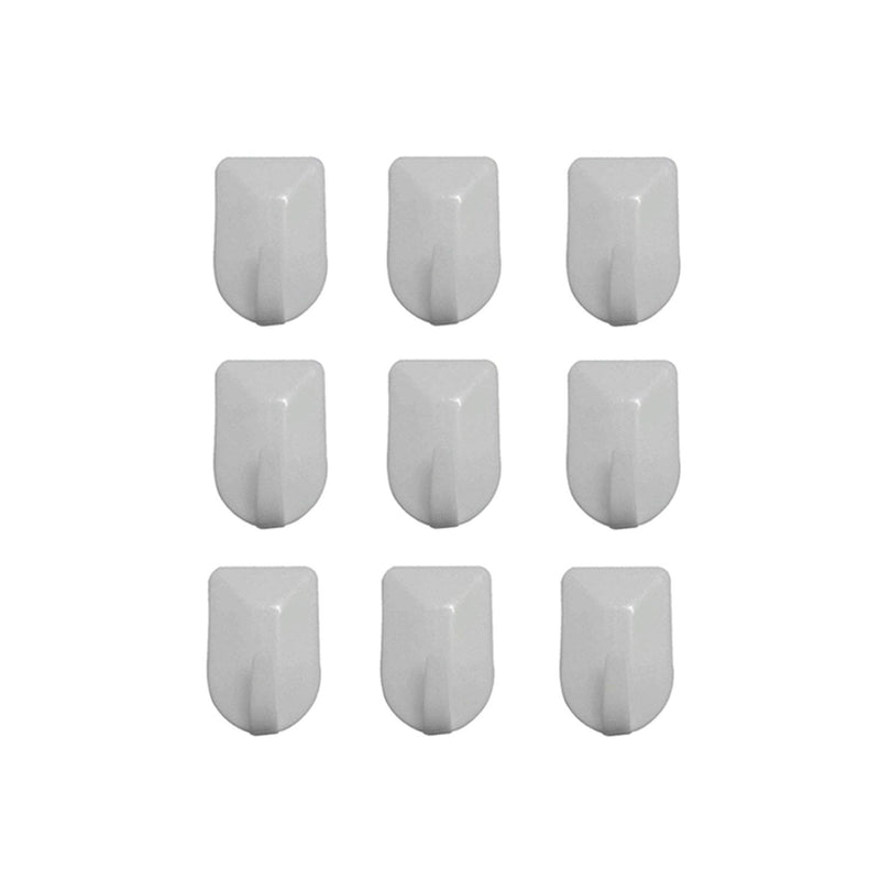 1758 Self Adhesive Wall Hook Set for Home Kitchen and Other Places (Pack of 9)