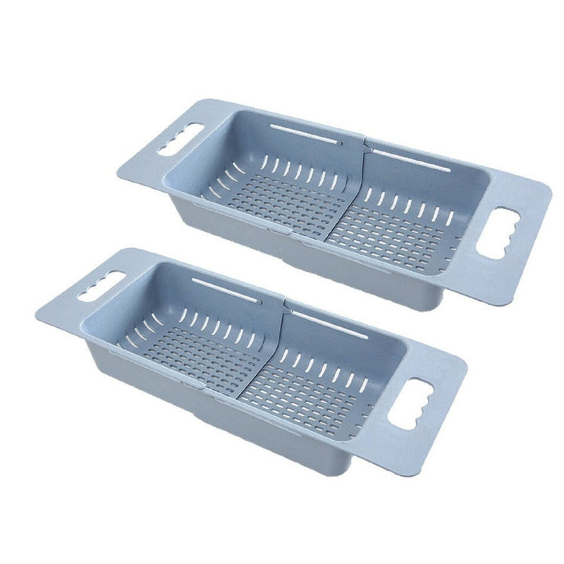 2440 Expandable Kitchen Over-The-Sink Self Draining Sink Dish ( 2Pc )