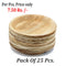 3207 Disposable Round Shape Eco-friendly Areca Palm Leaf Plate (12x12 inch) (pack of 25) - 