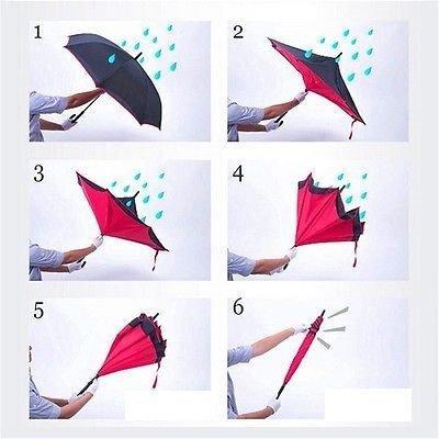 0233 Travel Windproof Umbrella (Reverse Umbrella) - 