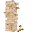 3903 54 Pieces Wooden Stacking Tower Numbers Building Blocks Game Board for Kids - DeoDap