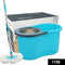 1158 Heavy Duty Microfiber Spin Mop with Plastic Bucket (Multicolour)