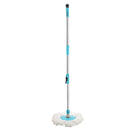 1158 Heavy Duty Microfiber Spin Mop with Plastic Bucket (Multicolour)