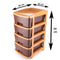 1182 Plastic Modular Drawer 4 Tier Organisers - 