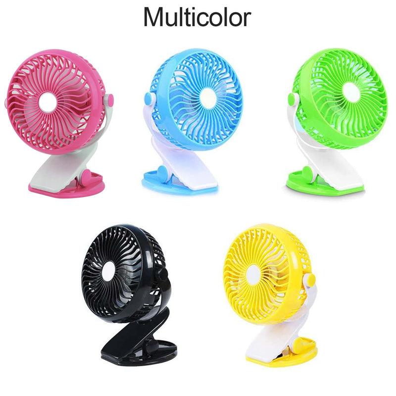 4824 USB Rechargeable Clip Desktop Table Fan Mini Portable Clamp Fan 360degree Rotating