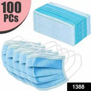 1388 Disposable Ear Loop Elastic Face Mask (100 Pc) - 