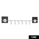 1389 Self Adhesive 6 Wall Hook