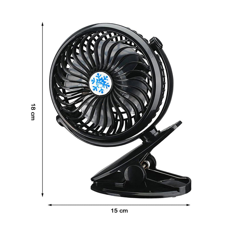 4824 USB Rechargeable Clip Desktop Table Fan Mini Portable Clamp Fan 360degree Rotating